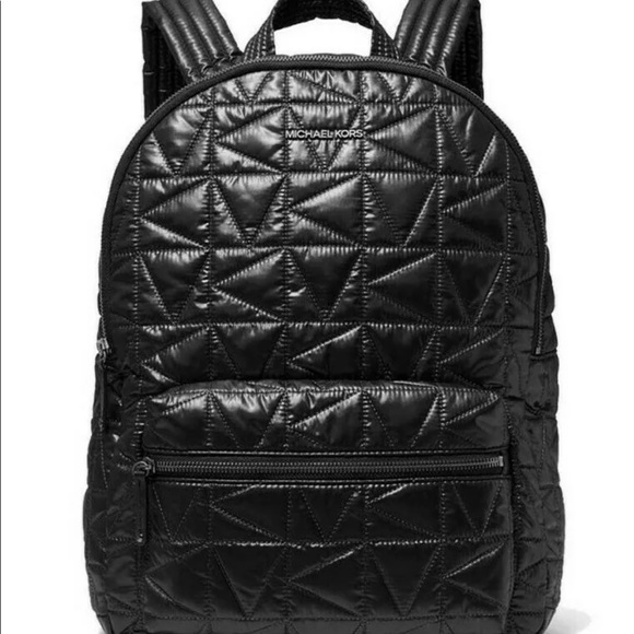 Michael Kors Handbags - Michael Kors Winnie Large Quilted Nylon Black Backpack